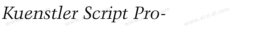 Kuenstler Script Pro字体转换 Kuenstler Script Pro字体转换